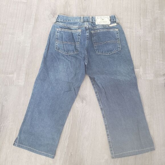 LUCKY BRAND Womens Size 4/27 Dungarees Of America Short Length Denim Blue Jeans - Picture 1 of 11